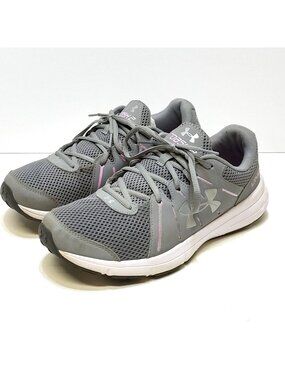 Under Armour Dash 2 Running Trainer Shoe Women 10 Leather Mesh Upper 1285488-035